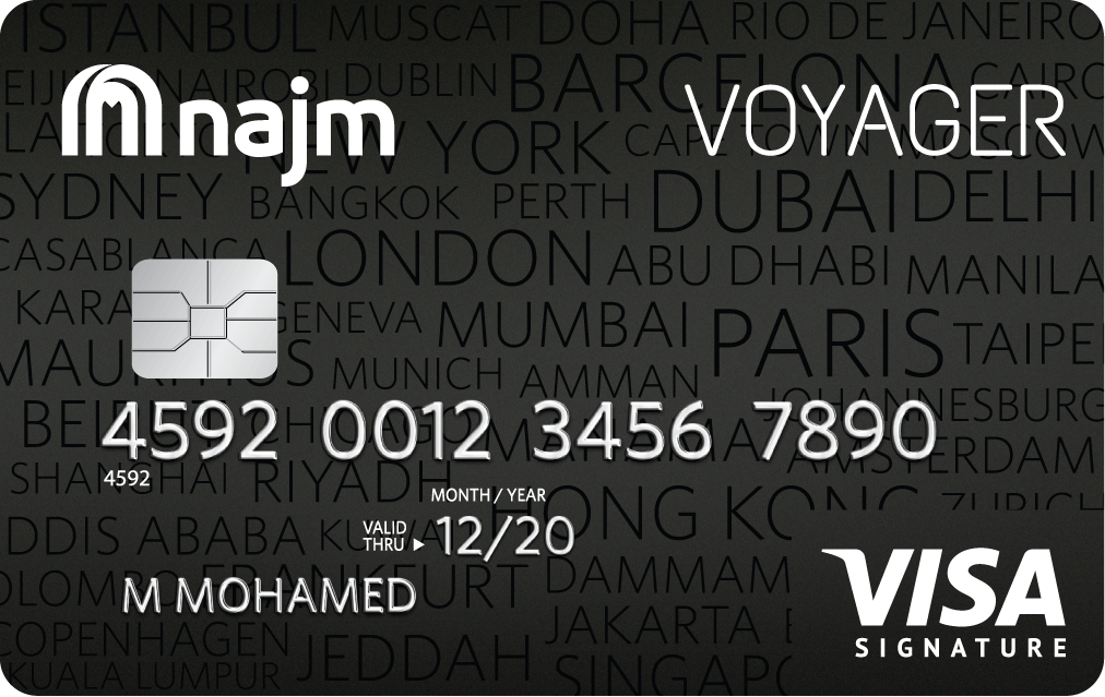 Najm Voyager Signature Credit Card | Najm Credit Cards